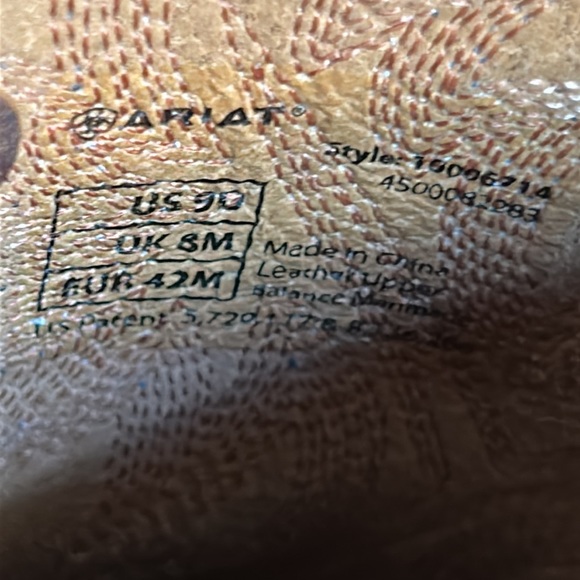 Ariat ATS Advance torque stability western QuickDraw square toe size 9D boots - Picture 4 of 16